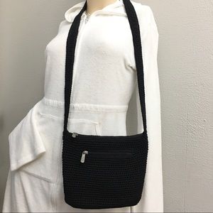 THE SAK black crossbody crochet bag gypsy hobo